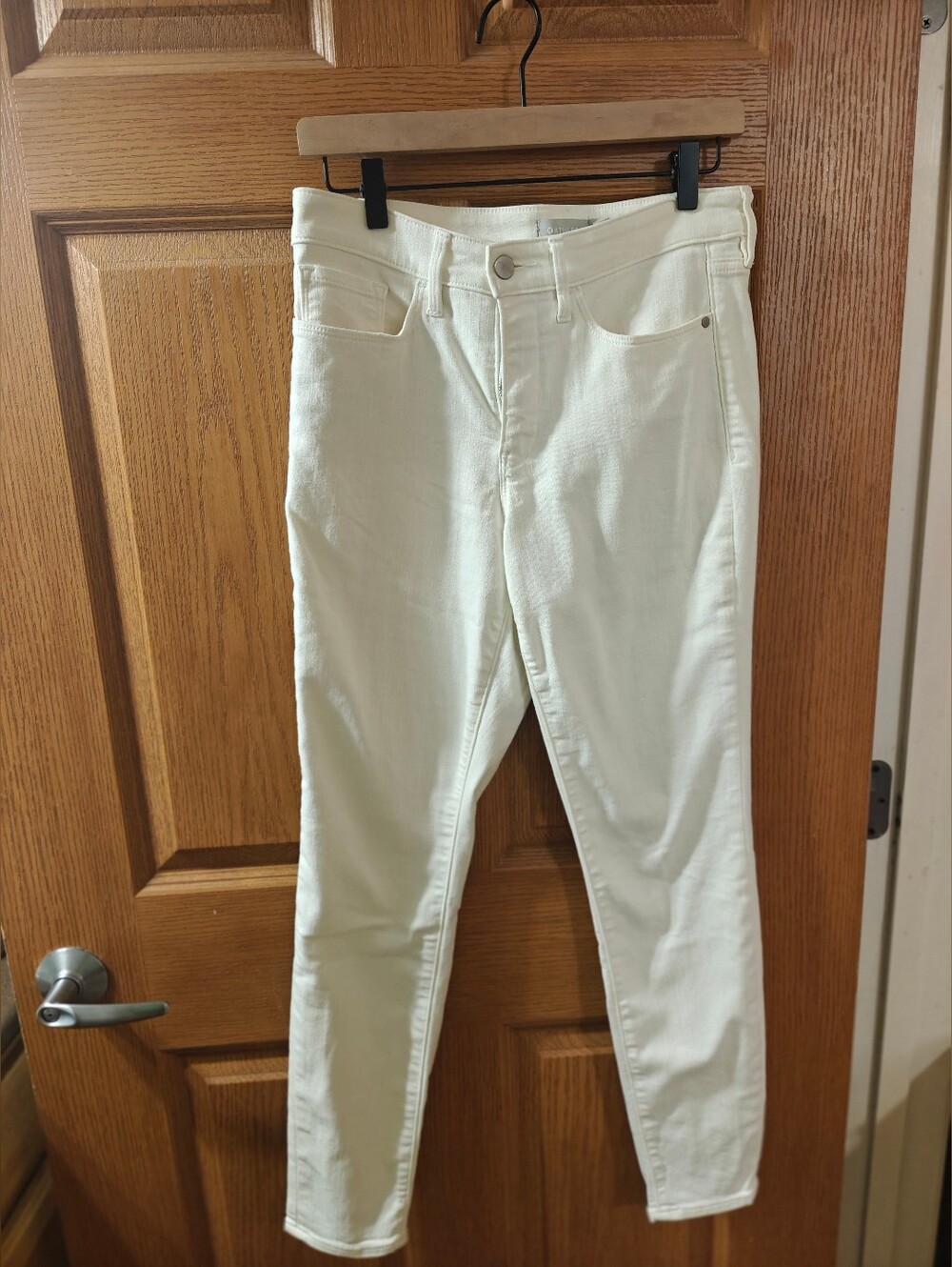 Athleta Sculptek Women's White Stretch Skinny Slim Fit Jeans Size 6